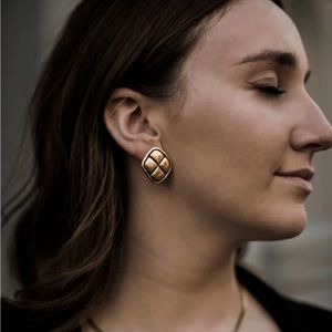 Vintage CHANEL Metalasse Earrings